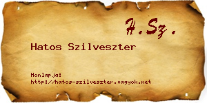 Hatos Szilveszter névjegykártya